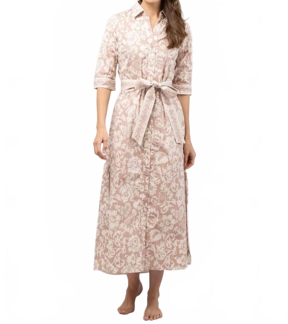 NEW BEAU & RO eloise maxi flore dress in sand